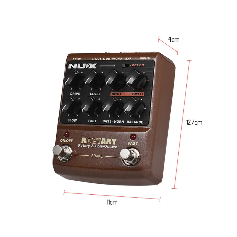 NUX ROCTARY силы гитарная педаль 2-в-1 поворотный Динамик симулятор полифоническими эффект гитарной педали Аксессуары для гитары