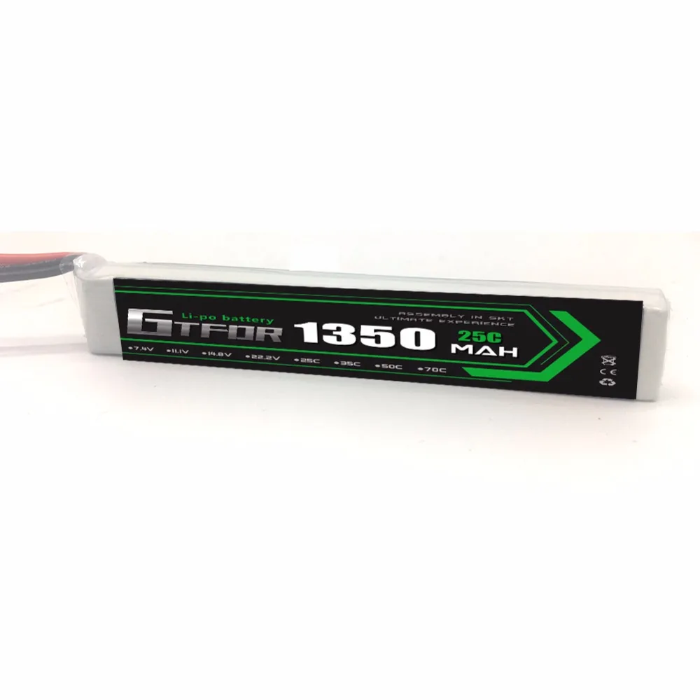 Полимерная литий полимерная батарея GTFDR Power 11 1 В 1350 мАч 25C max50C 3S для Mini Airsoft|Детали и