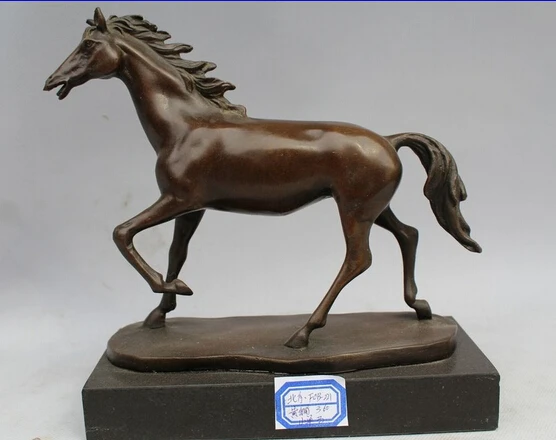 

free Art Sculpture China Bronze Copper Marble Horse Craft Decoration Statue Figurine fast