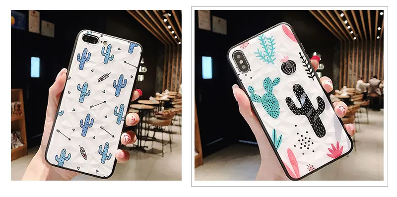 Cactus Soft Phone Case For iPhone 6 6 S Plus 7 7Plus Fundas Cover Case For iPhone 8 8 Plus X XS XR Max 6S Cases Coque Capinha (16)