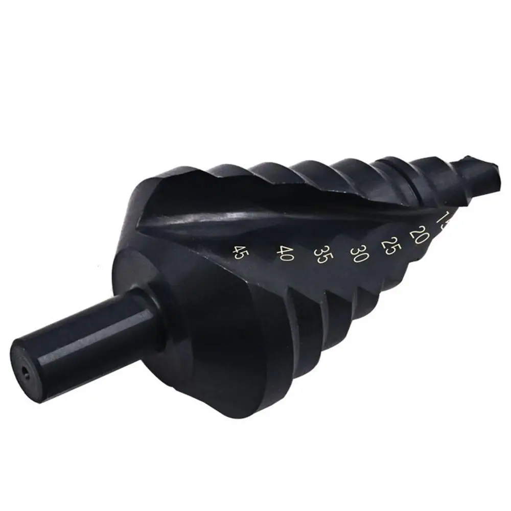 

10-45mm Triangle Handle Titanium Plated Spiral Groove Step Drills Drilling Multi-function Drills