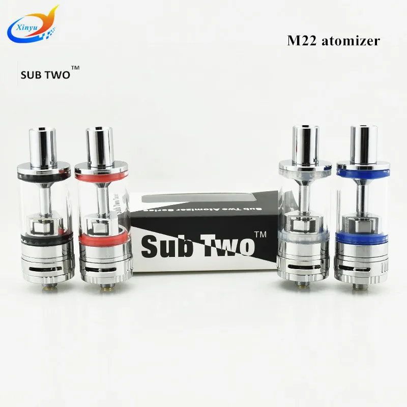 

Sub two best seller M22 ecigarette rebuildable 2.5ML Airflow control 0.5ohm 0.2ohm sub ohm vape pen update M16 atomizer vaporize