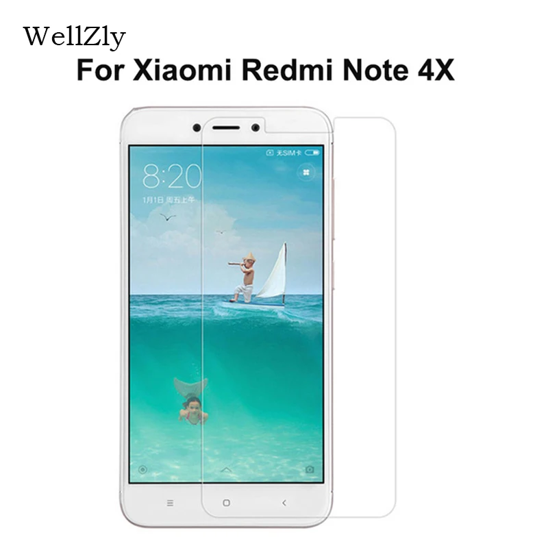 Wellzly 100 штук Закаленное стекло Фильм для Xiaomi Redmi Note 4x4 крышки 2.5D 9 H 4 4x Примечание