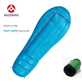 

Aegismax ULTRA High Quality Warm Winter Adult Sleeping Bag 850 Fill Power 95% Goose Down Mummy Bags Comfort Temperature -20F
