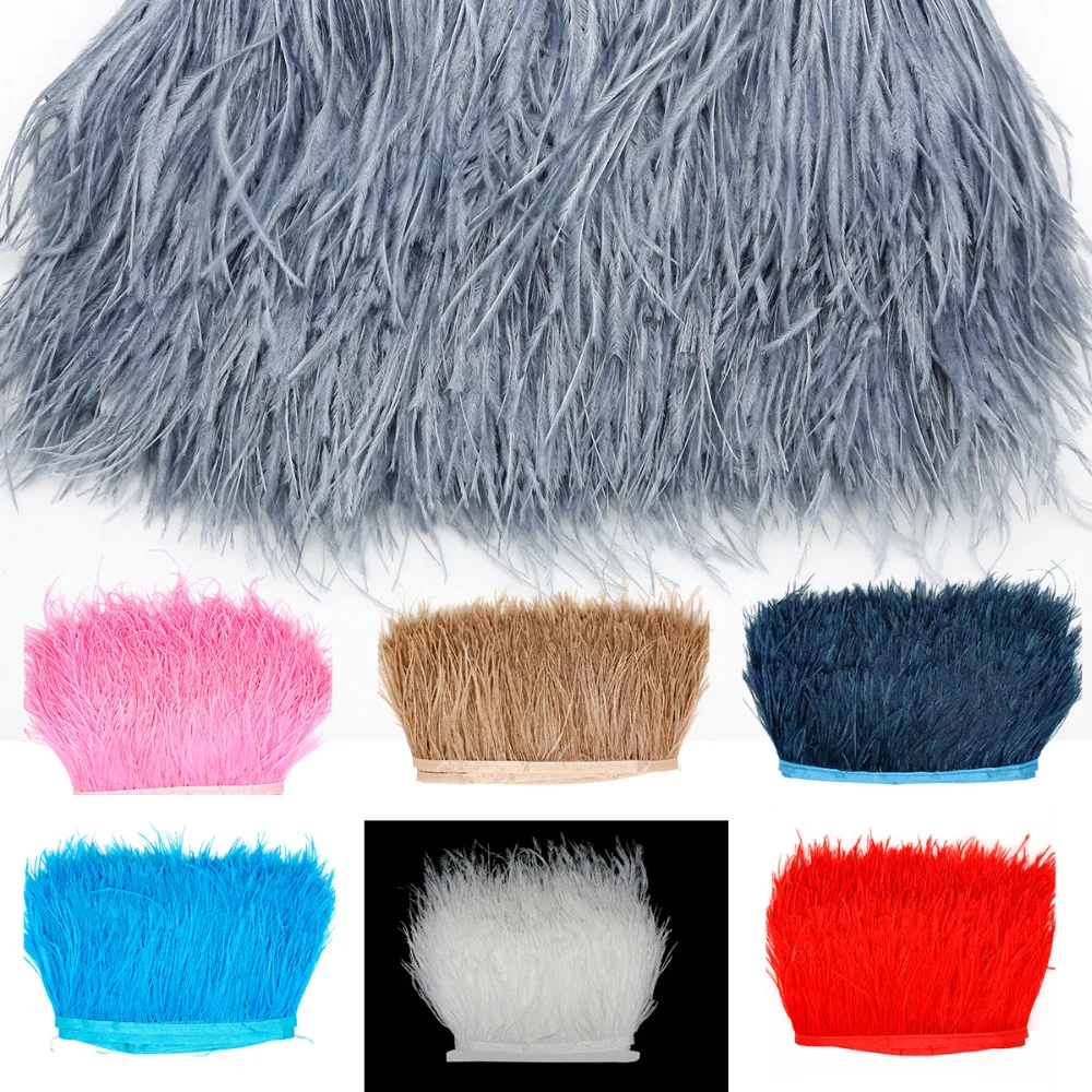 

high quality 1 meter/bag mix colors option beautiful ostrich feathers, for craft ostrich plumes wedding party decorations 8-10cm