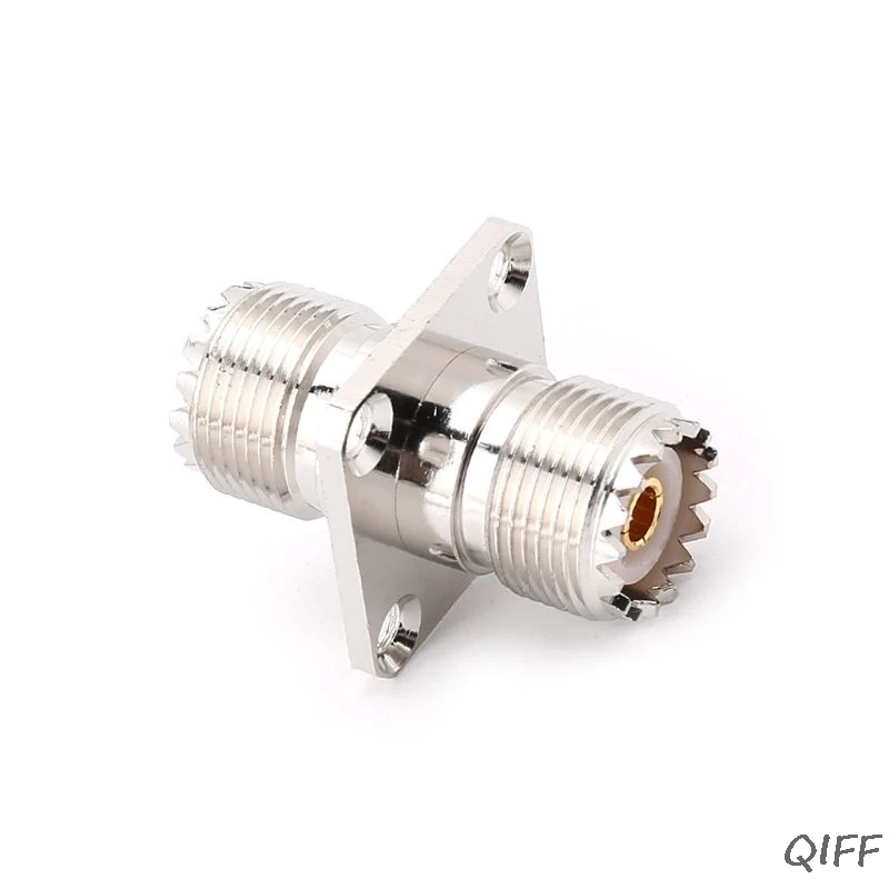 

UHF SO239 Female To Female With Panel Mount RF Connector Coaxial Converter Adapter Straight Mar28