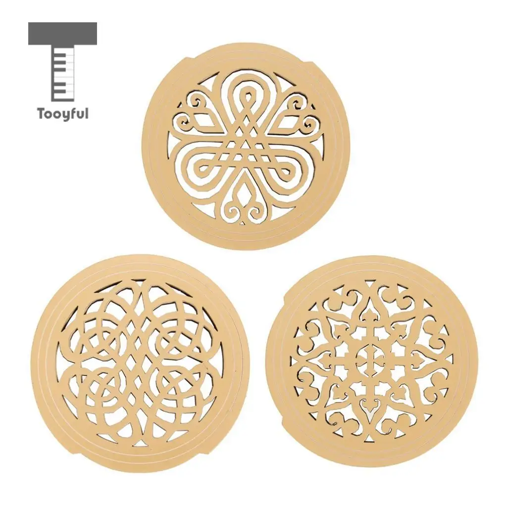 Tooyful Wood Acoustic Guitar Soundhole Cover Feedback Buster for 40'' 41'' Guitar Parts Accessories