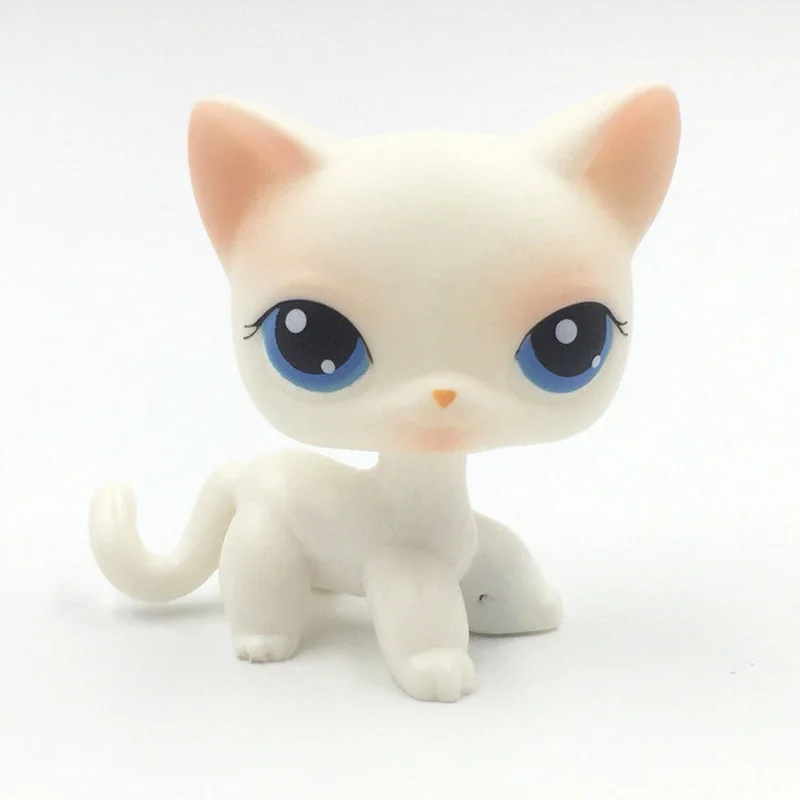 pet shop lps toys Rare Pink White Short Hair Cat 64 Old Original Kitty