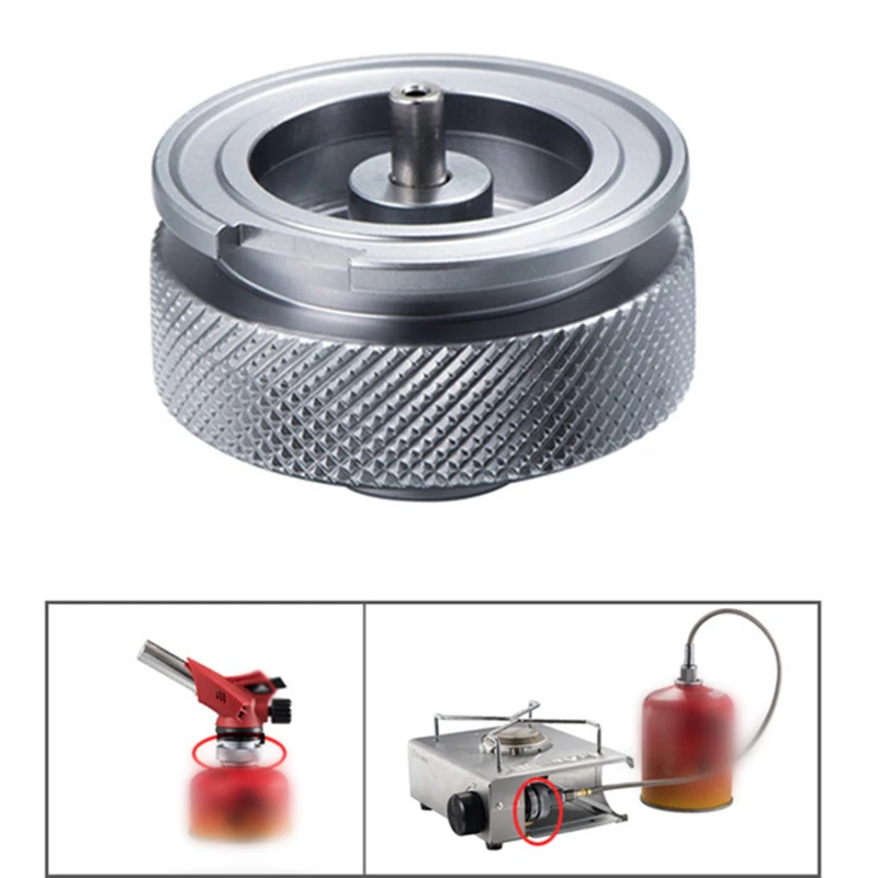 

Stove Gas Tank Adapter Connector Split Type Converter Aluminum Alloy Coupler Valve Switch Outdoor Device Refill