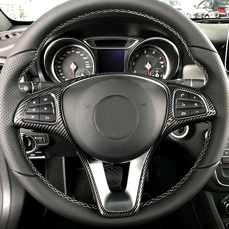 Стикеры на руль для Mercedes Benz A B C E GLA GLC CLA GLS GLE Class Vito W176 W246 W213 W205 C117 X156 X253 Стайлинг