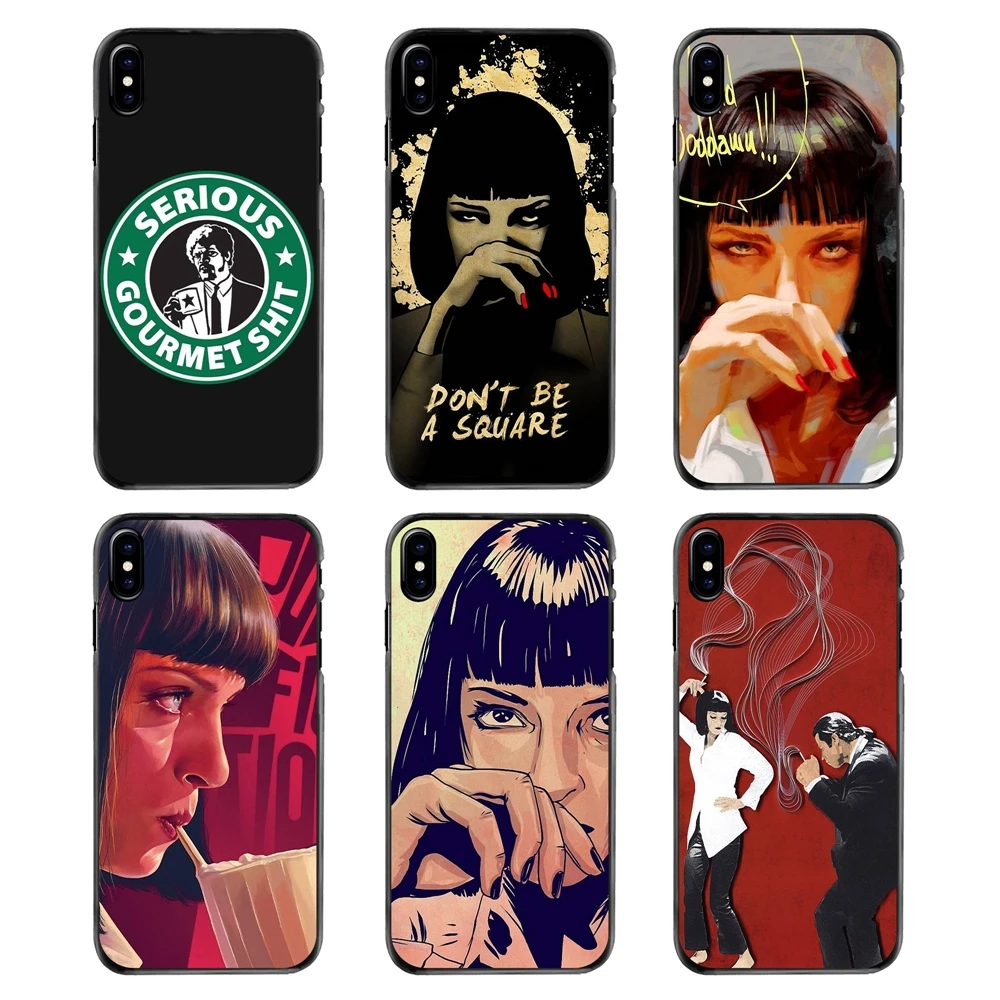 Mia wallace Pulp Fiction art Poster Accessories Skin Case For Samsung Galaxy Note 2 3 4 5 S2 S3 S4 S5 MINI S6 S7 edge S9 S8 Plus |