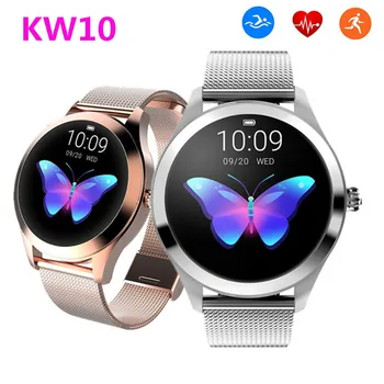 

Smart Watch KW10 Heart Rate Blood Pressure Sleep Monitoring IP68 Waterproof Female Cycle Reminder IOS Android Smartwatch