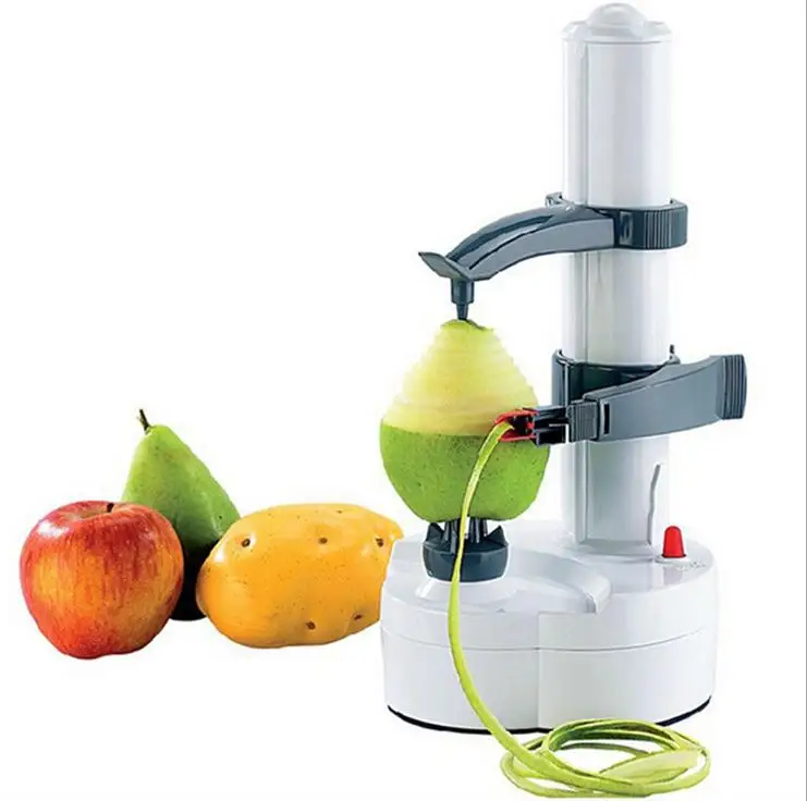 Автоматическая нержавеющая сталь картофелечистка электрическая фруктовая Овощечистка с двумя запасными лезвиями фрукты овощи яблоко резак картофель пресс