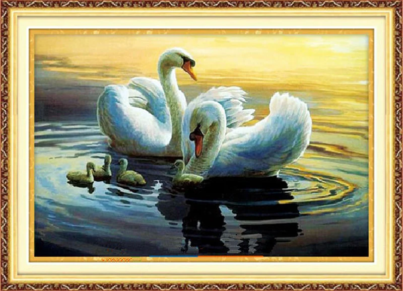 

A1215 Diamond Embroidery Home Decor 3DIY Swan 100% Resin Tool dril Painting Cross Stitch Fashion Mosaic Needlework