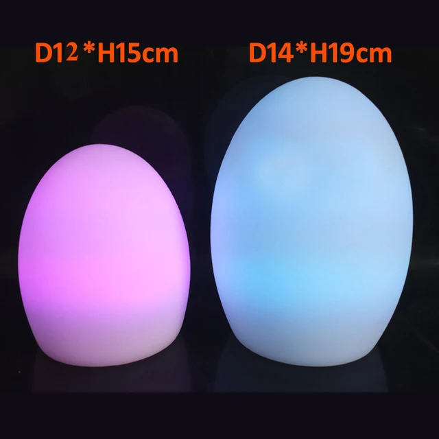 D12h15cm Led Color Changing Colorful Egg Shaped Home Room Decor Lamp D12h15cm Led Color Changing Colorful Egg Shaped Home Room Decor Lamp Baby Night Lights Whole 20pcs Lot