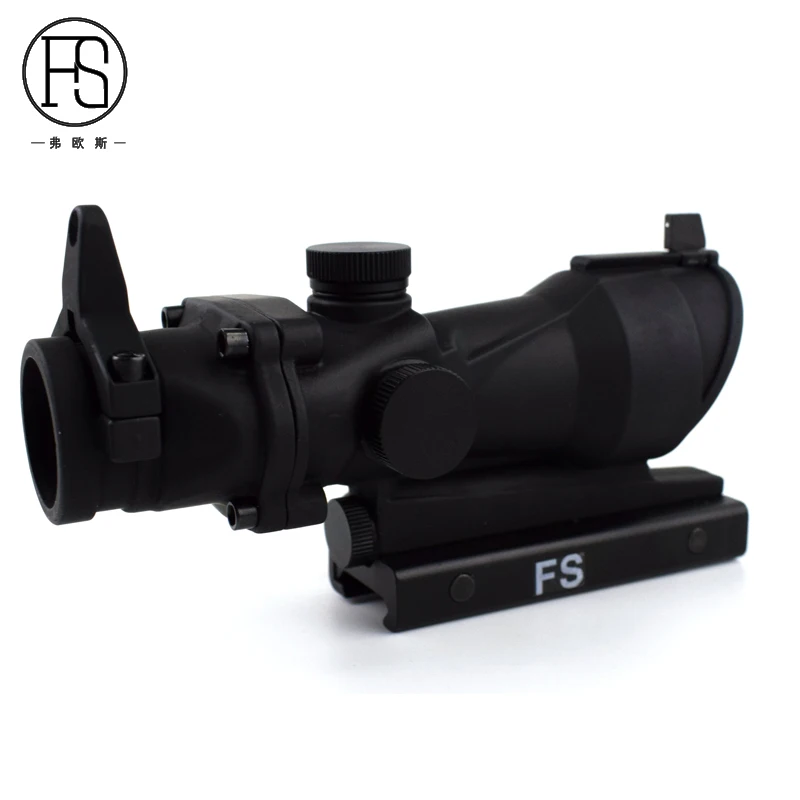 Горячая Тактический Red Dot Airsoft воздуха Пистолет Прицел Acog 1x32 зеленый волоконно