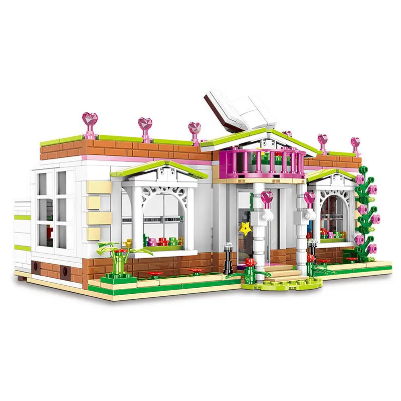 

Starberg Xb12003 Urban Campus Girls Series Library Assembled And Inserted Building Block Children's Toys