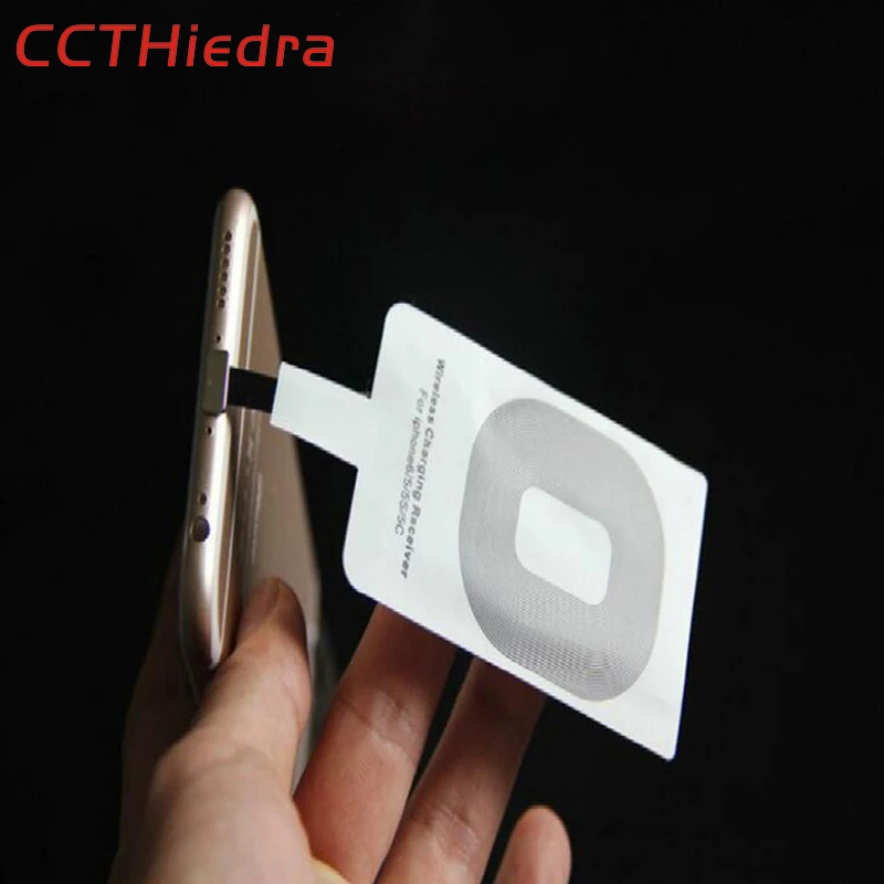 Qi Беспроводное зарядное устройство адаптер приемник карта для Apple iPhone 5S 6 6S 7 Plus телефон зарядное устройство s