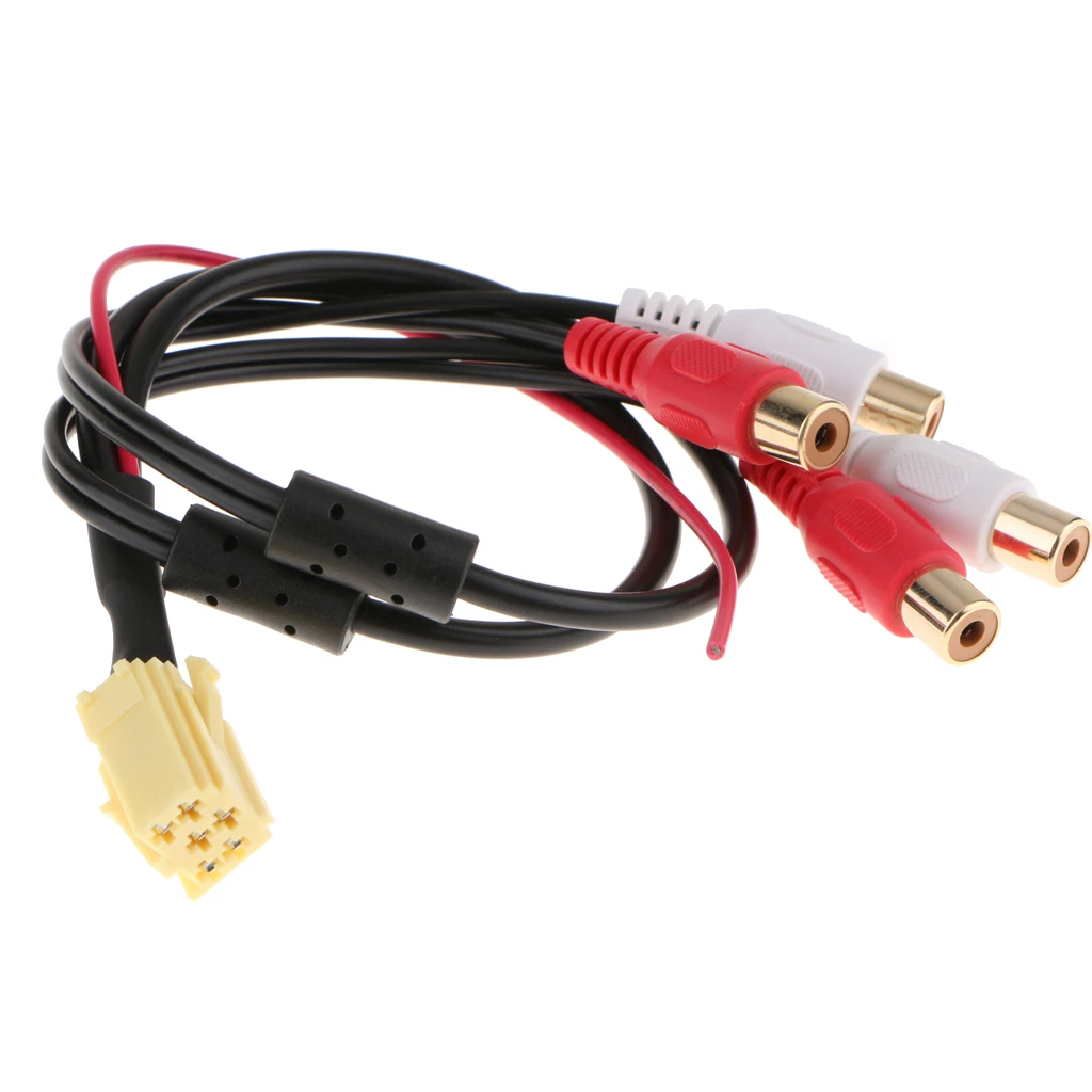 Aux Mini 6Pin адаптер для 4 RCA кабеля Blaupunkt VW Audi Seat Skoda Ford|Кабели адаптеры и разъемы| |