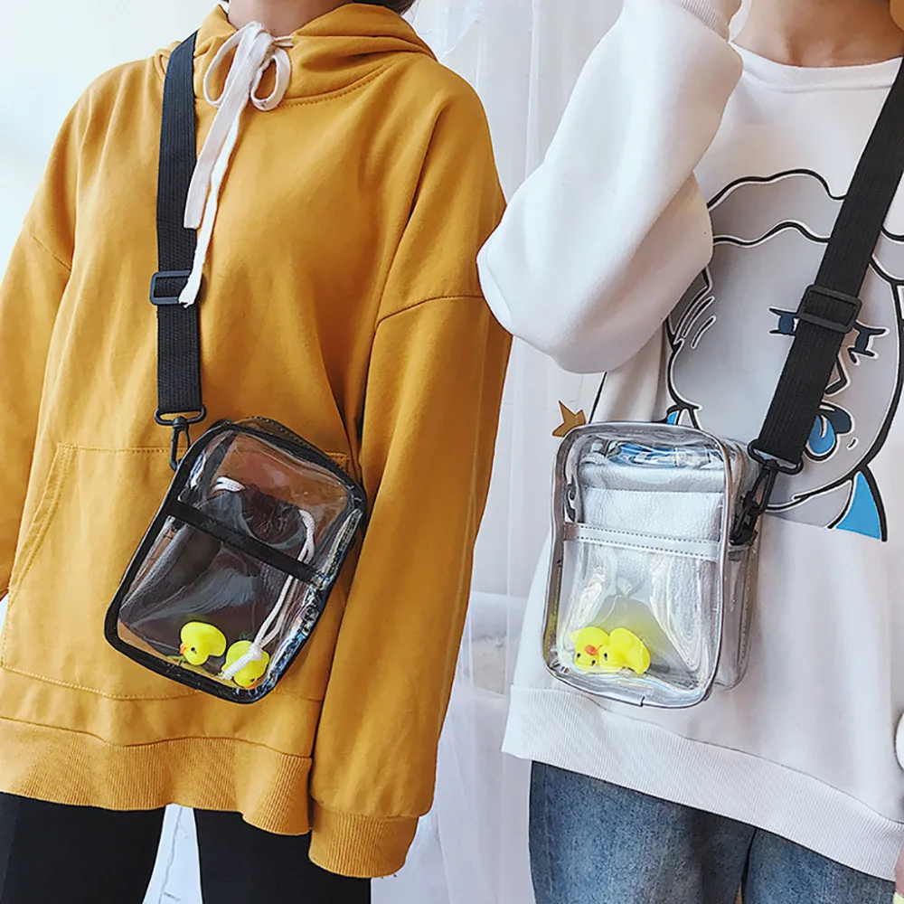 

Messenger Bags 2019 New Fahsion Girls Fashion Transparent Street Personality Versatile Shoulder Messenger Bag