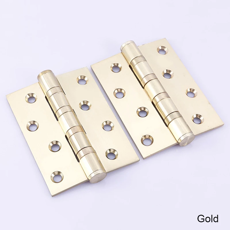 

2 Pcs 4x3 Inch Stainless Steel Brushed Door Hinges Bearing Hardware Flat Open MDJ998