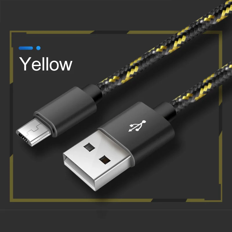 Микро USB кабель 1 м Быстрая зарядка нейлон USB синхронизация данных мобильный телефон Android адаптер зарядное устройство кабель для samsung кабель для зарядки