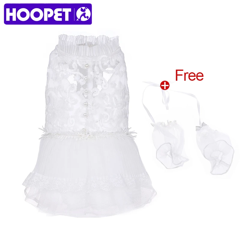 

HOOPET Dog Dress Pet Dog Clothes for Small Dog Wedding Dress Skirt Puppy Clothing Spring Summer Pets Cloth