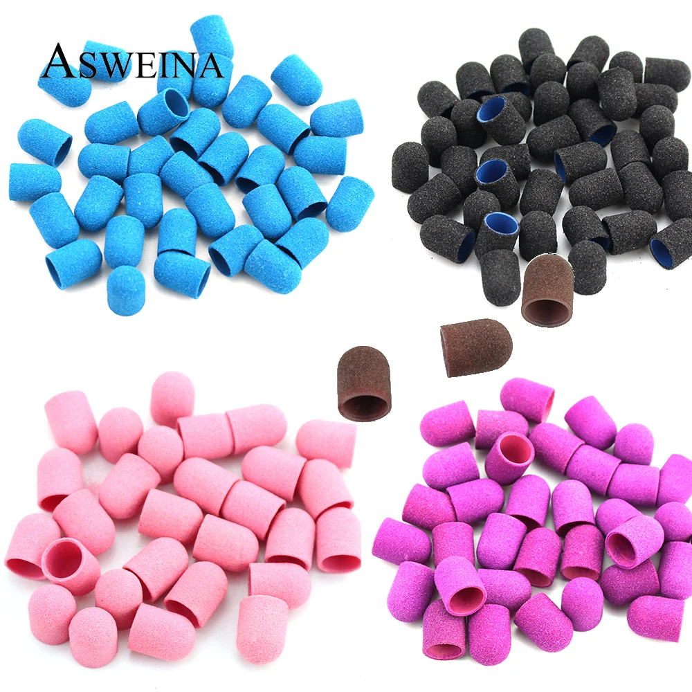 

20Pc Sanding Block Caps 13*19mm Electric Nail Art Sand Polishing Tool Professional Pedicure Foot Care Accessories