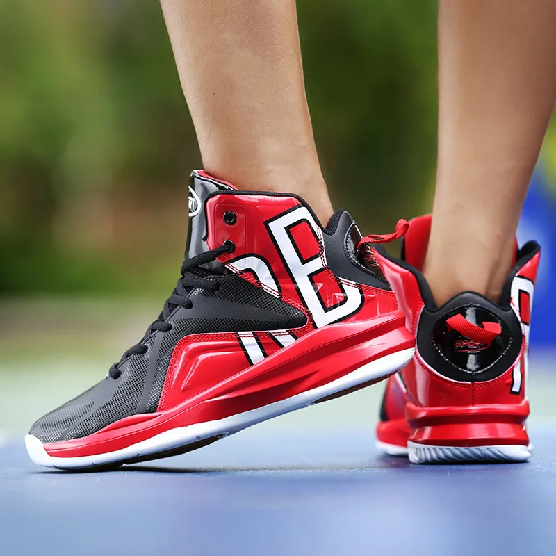 De los hombres transpirables zapatos de baloncesto high-top zapatos de deporte cesta homme amortiguación zapatillas de deporte de hombre al aire libre Atlético zapatos de baloncesto De los hombres transpirables zapatos de baloncesto high-top zapatos de deporte cesta homme amortiguación zapatillas de deporte de hombre al aire libre Atlético zapatos de baloncesto