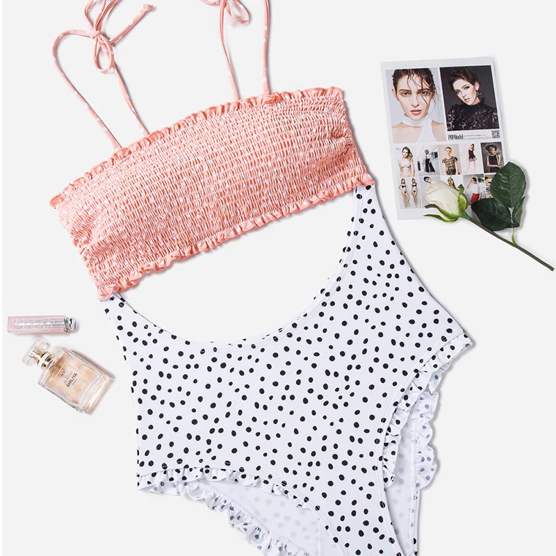 Hotapei جديد 2019 مثير قطعة واحدة ملابس السباحة الأزرق Smocked Monokini ارتداءها النساء المايوه الصيف السباحة الشاطئ ارتداء LC411558 Hotapei جديد 2019 مثير قطعة واحدة ملابس السباحة الأزرق Smocked Monokini ارتداءها النساء المايوه الصيف السباحة الشاطئ ارتداء LC411558