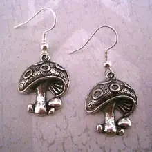 24 пары* милый Табурет* серьги волшебный гриб SP Подарочный мешочек 36 мм KL1120