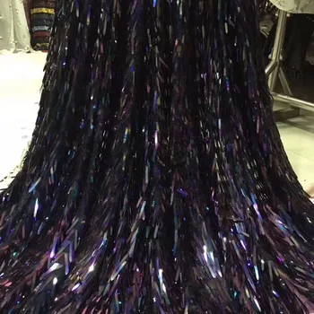 

latest fashion in stylish lace fabrics, high grade sequins 3D handmade sequins ball party dresses and Latin dance costumes ZMY2