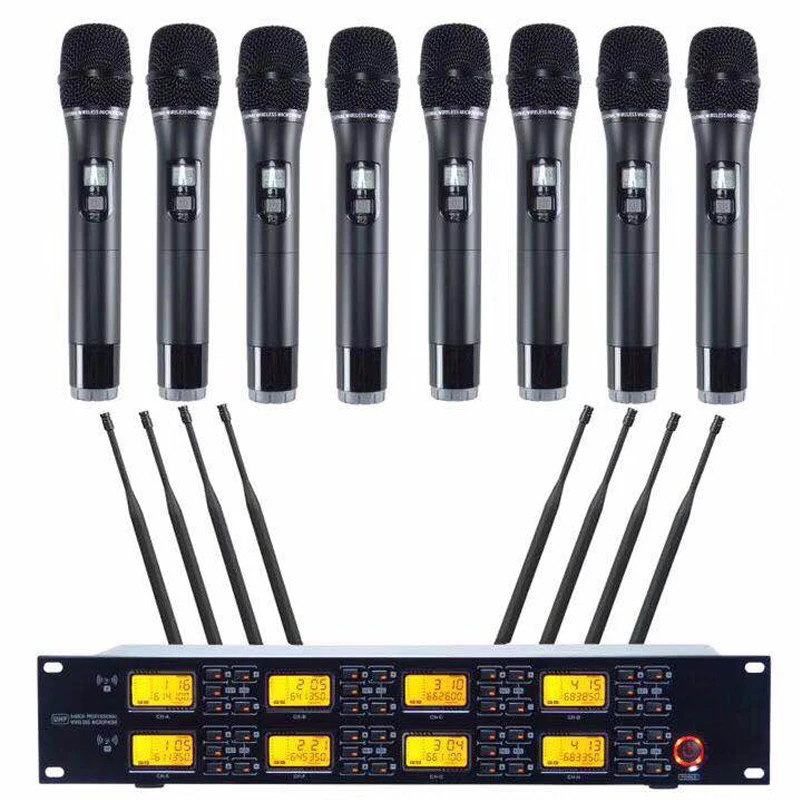 Wireless Microphone System 8-Channel Dynamic