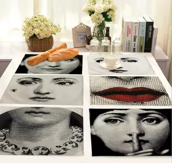

Printed Linen Placemat Place mat Table Mat Modern women polyester Dinner table mat Coaster Home textile Dec wholesale FG840