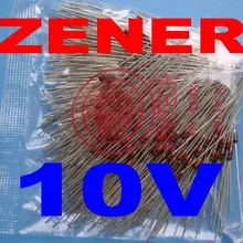 500 шт./лот) 10 В 1/2 Вт стабилитрон, 0.5 Вт, сделать-35 пакет