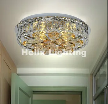 

2017 Newly D340mm 18W LED Crystal Ceiling Light Fixture Chrome LED Ceiling Light Lighting Lamp Flush Mount AC Guaranteed 100%