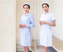 2017 реальные Спецодежда медицинская униформа новый Дизайн Для женщин и медсестра равномерной стоматологическая клиника Красота магазин