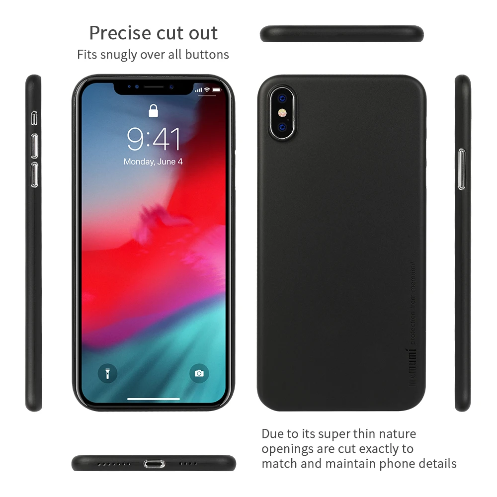 Чехол memumi для iPhone XS Max 6 5 2018 Ультратонкий матовый полипропиленовый чехол 0 3 мм Xs