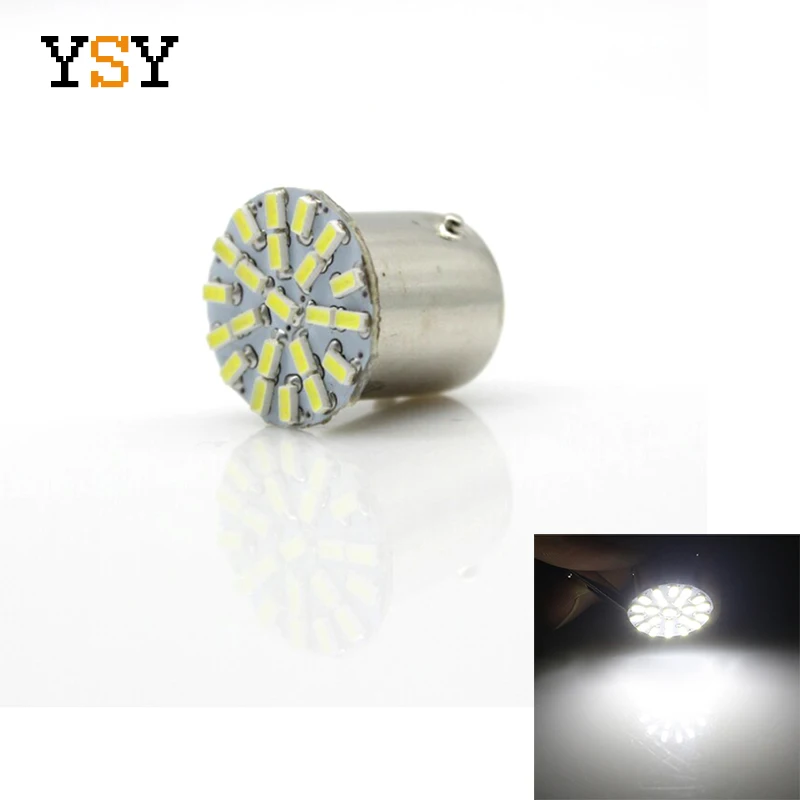

50 PCS Car 12v Led Bulbs 1156 3014 Chip 22SMD Auto LED Light Lamp Turn Signal Brake Lights White