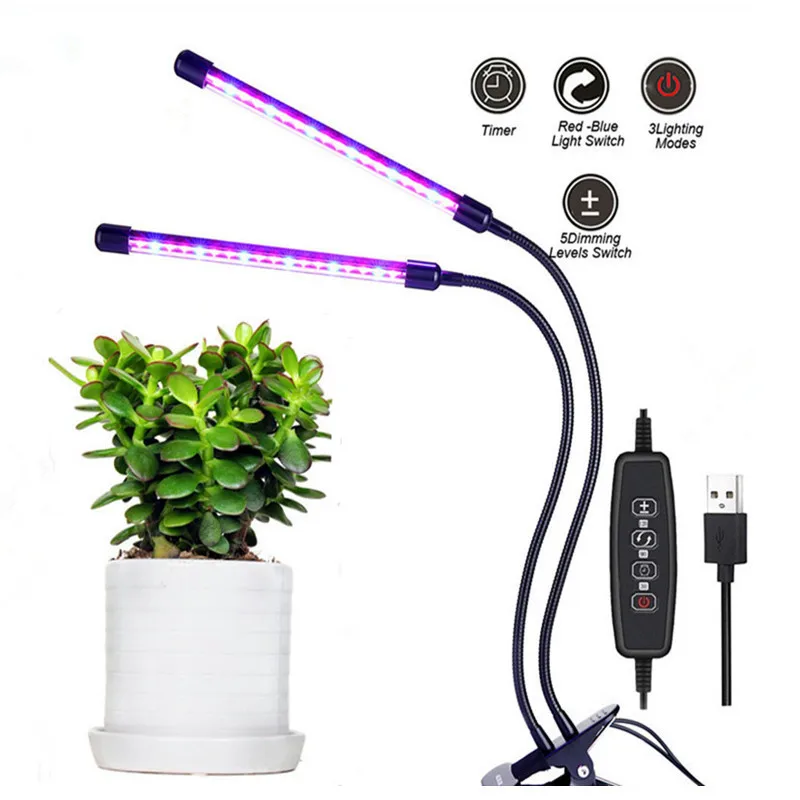 

Plant Grow Light Vegetable Flower Plant Lamp for Greenhouse Garden Adjustable Growing Lamp LED Strip Light Tube USB Floodlight