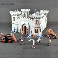 Abbyfrank Mediaeval Castle Soldiers Model Assembled Building Block War Military Knights Plastics Figures font b Toy