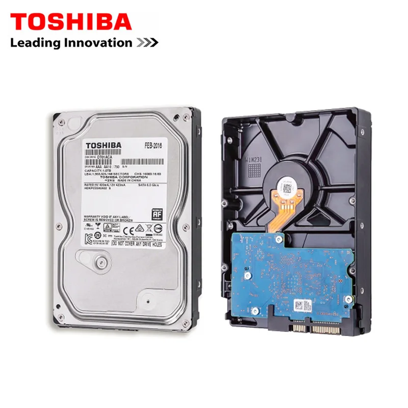 TOSHIBA 1 ТБ HDD жесткий диск для компьютера внутренних жестких дисков жесткий диск 1 TBInternal HD 7200 об./мин. 32 м 3,5 дюйма SATA 3 для рабочего стола Drevo