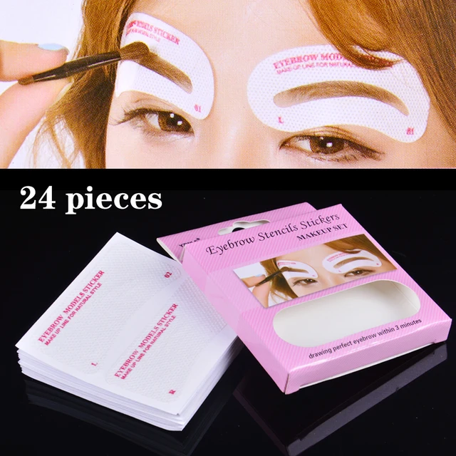 Special Price 24 pcs/set Eyebrow Template Stickers Make Up Eyebrow Stencils Drawing Card For Eyes DIY Makeup Tools Special Price 24 pcs/set Eyebrow Template Stickers Make Up Eyebrow Stencils Drawing Card For Eyes DIY Makeup Tools