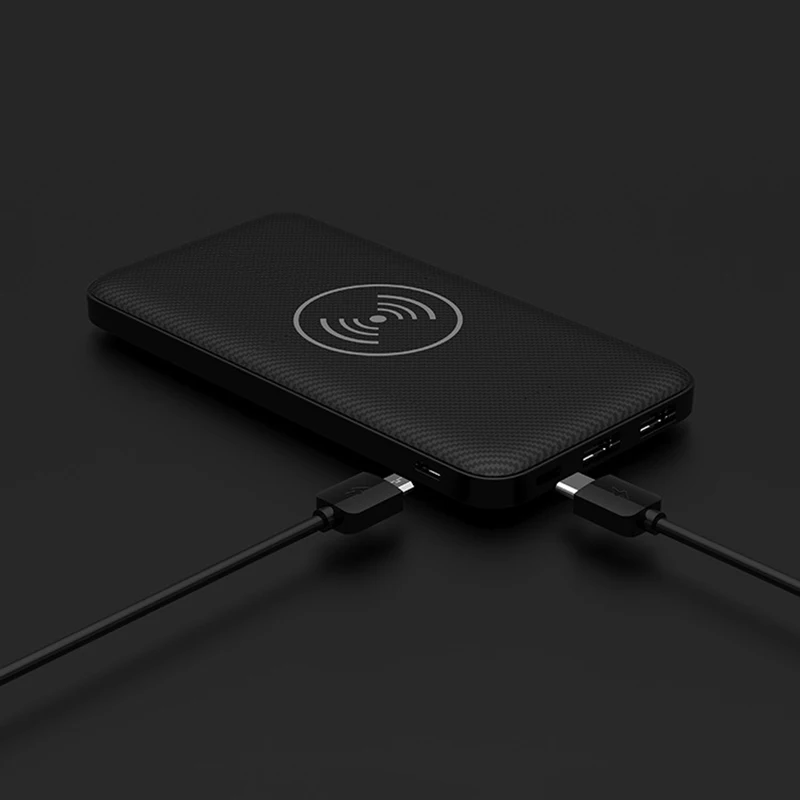 New Fast QI Wireless Charger Power Bank 10000mah Dual USB External Battery Charger Poverbank for iphone X 8 Samsung S8 Note 8