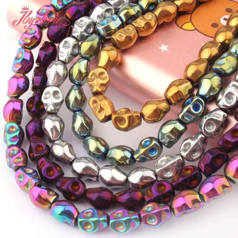 

6x7mm Skull Hematite Beads (No Magnetic) Natural Stone Beads For DIY Accessories Women Men Necklace Bracelet Jewelry Making 15"