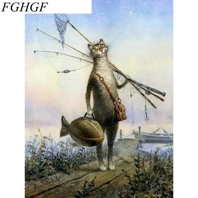 

FGHGF Frameless Picture Painting By Numbers Home Decor Abstract DIY Oil Painting On Canvas Home Decoration For Living Room