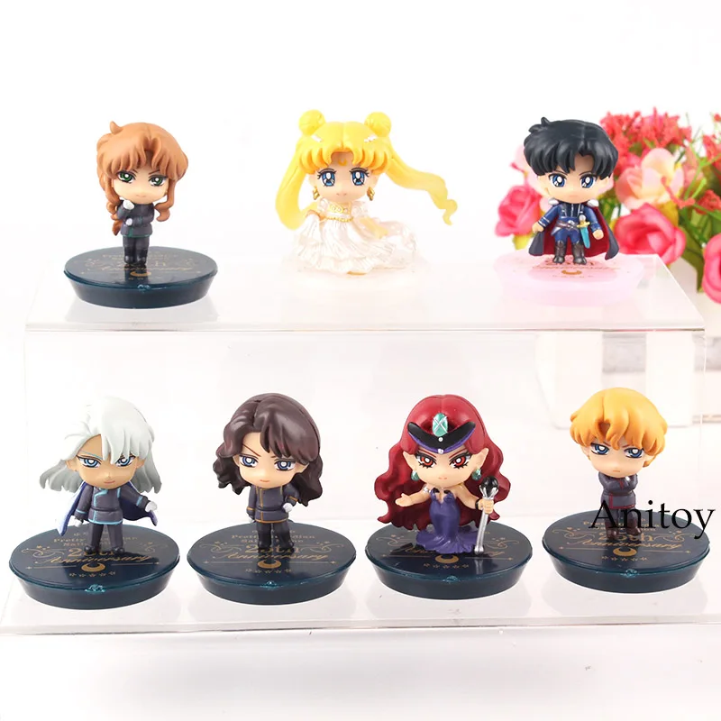 

Petit-Chara! Anime Sailor Moon Figure Dark Kingdom Queen Beryl Princess Serenity Action Figure Figurine 7pcs/set 4cm