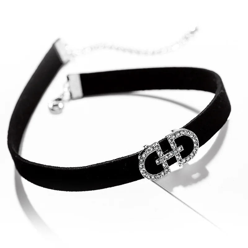 Двойное ожерелье с жемчужиной и инкрустированной шеей, корейское бархатное ожерелье-чокер, женское черное короткое ожерелье из веревки