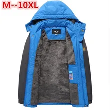 8XL 7XL 6XL Зима Теплая стеганая парка Для мужчин куртка русский ватные Повседневное теплые зимние ветровка пальто мужской куртки