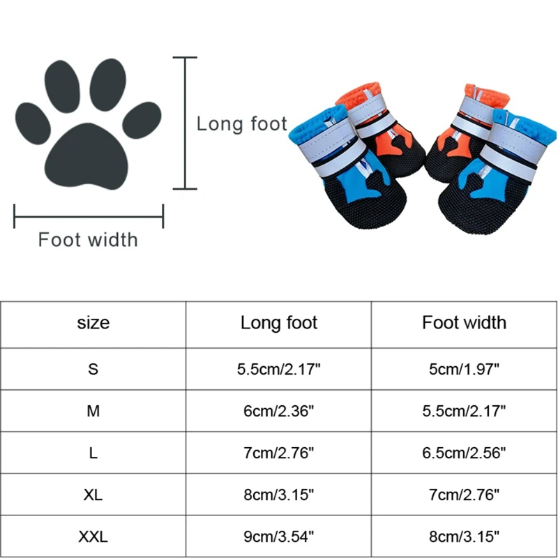 4 шт./компл. для домашних животных собак Уличная обувь обеспечивающие Безопасность Светоотражающие водонепроницаемая обувь для занятий
